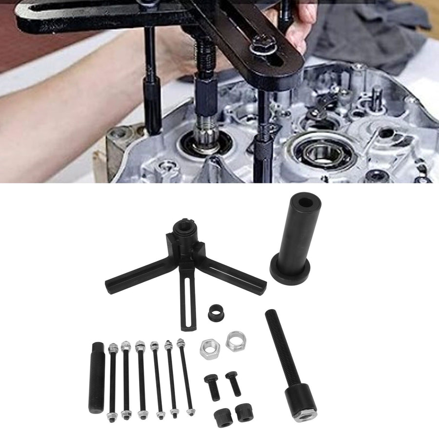 Metal Steel Crankcase Splitter Separator Crank Case Puller Installer Tool with C Clip Adapter