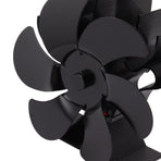 6 Blades Stove Fan Aluminum Alloy Rounded Edge Uniform Heat Dissipation Silent Heat Powered Fireplace Fan for Fireplace