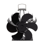 6 Blades Stove Fan Aluminum Alloy Rounded Edge Uniform Heat Dissipation Silent Heat Powered Fireplace Fan for Fireplace