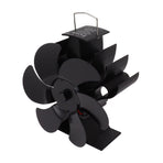 6 Blades Stove Fan Aluminum Alloy Rounded Edge Uniform Heat Dissipation Silent Heat Powered Fireplace Fan for Fireplace