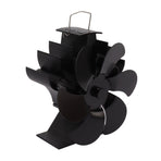 6 Blades Stove Fan Aluminum Alloy Rounded Edge Uniform Heat Dissipation Silent Heat Powered Fireplace Fan for Fireplace