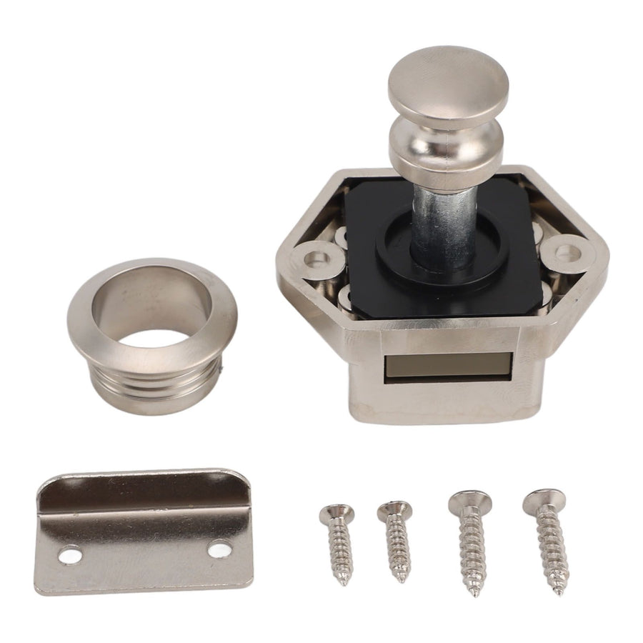 Push Button RV Cabinet Lock Zinc Alloy RV Cabinet Mini Push Button Latch Lock for Other Furniture Boxes