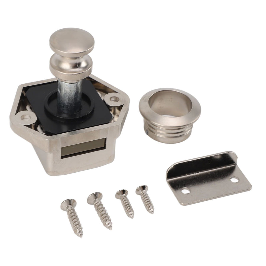 Push Button RV Cabinet Lock Zinc Alloy RV Cabinet Mini Push Button Latch Lock for Other Furniture Boxes