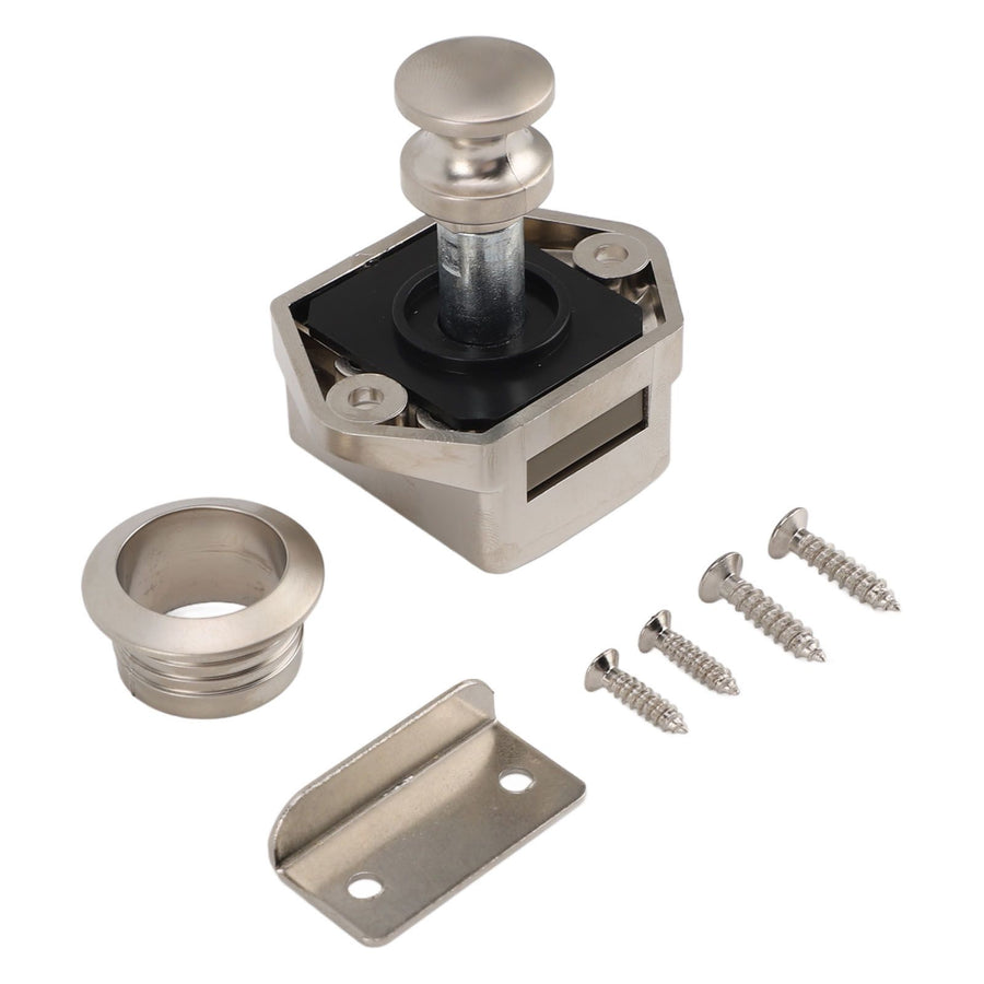 Push Button RV Cabinet Lock Zinc Alloy RV Cabinet Mini Push Button Latch Lock for Other Furniture Boxes