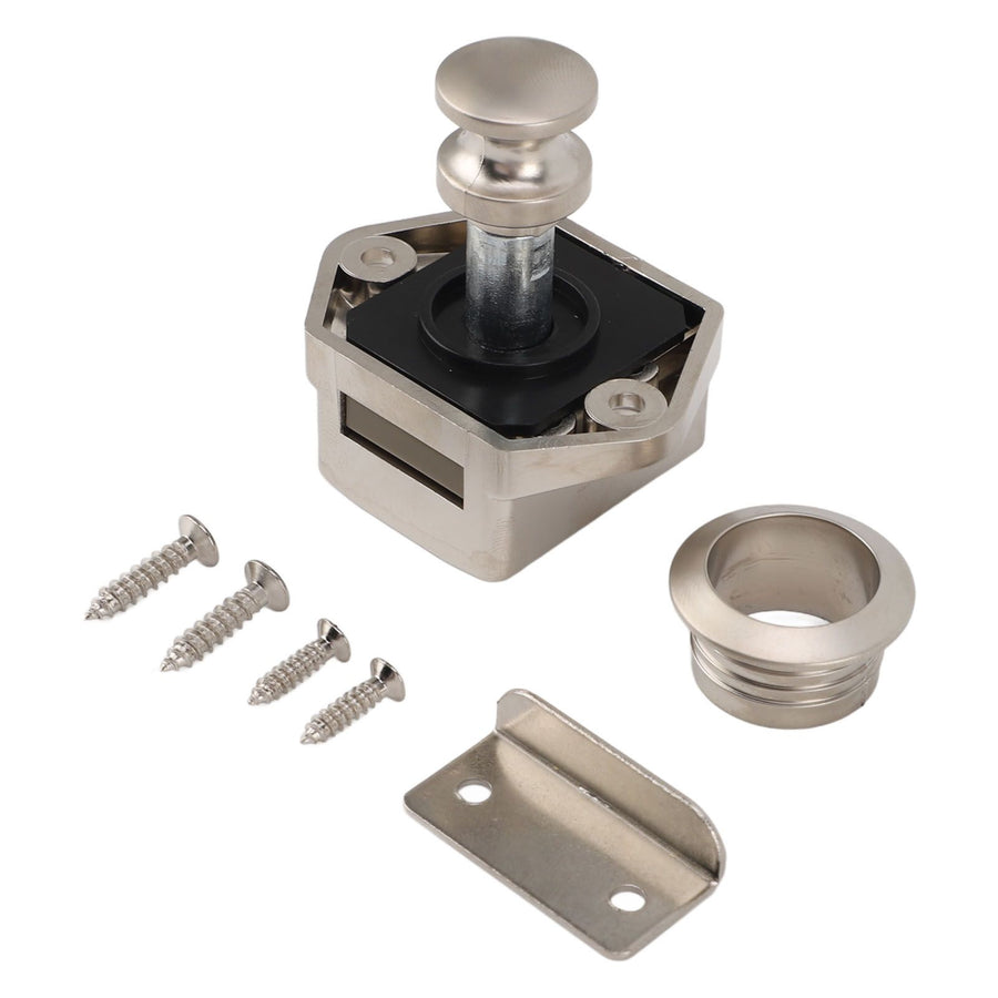 Push Button RV Cabinet Lock Zinc Alloy RV Cabinet Mini Push Button Latch Lock for Other Furniture Boxes