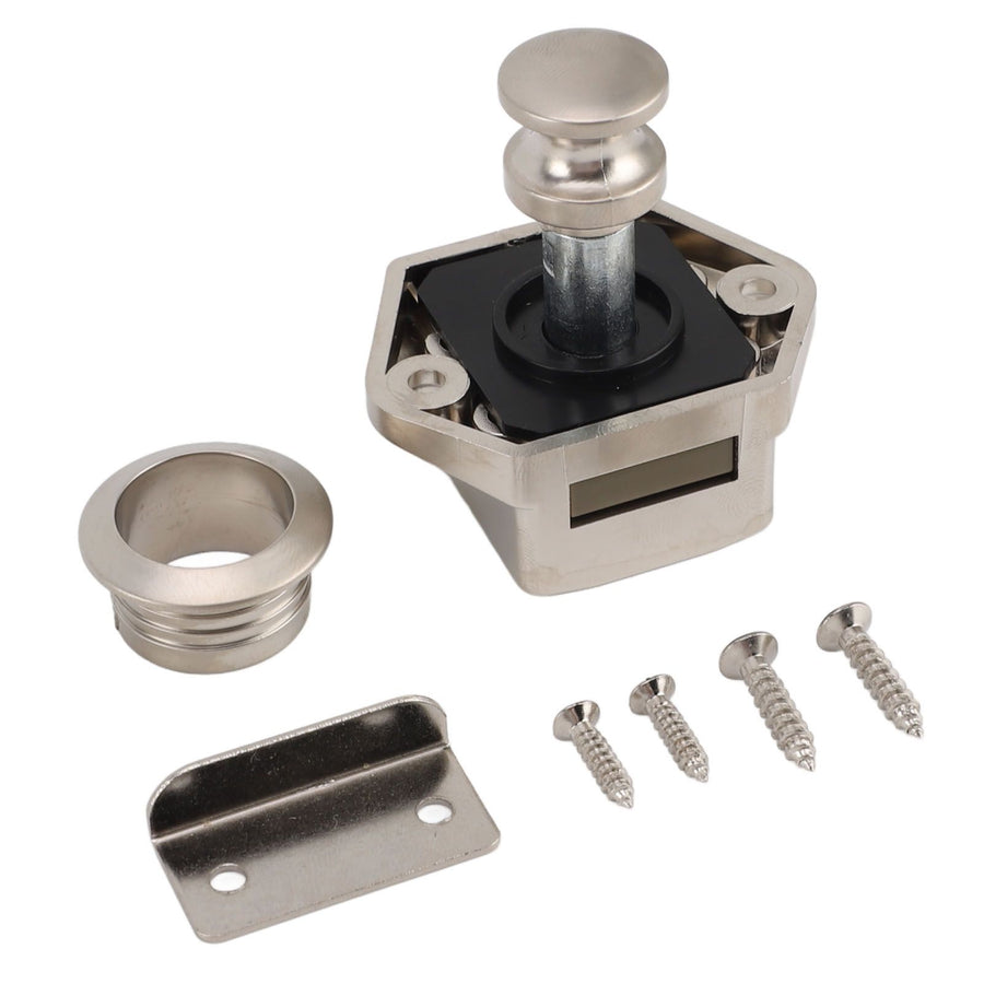 Push Button RV Cabinet Lock Zinc Alloy RV Cabinet Mini Push Button Latch Lock for Other Furniture Boxes