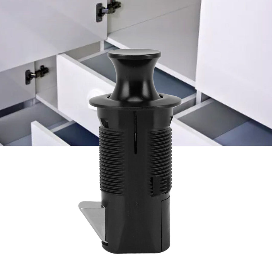 Cabinet Lock Zinc Alloy ABS Secure Round Embedded Push to Open Lock for File Drawer Cupboard Mailbox RV Furniture Black