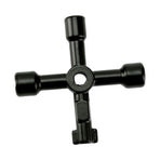 Water Meter Wrench Foldable T Handle Steel Multifunctional Water Shut Off Tool for Repairing Yellow