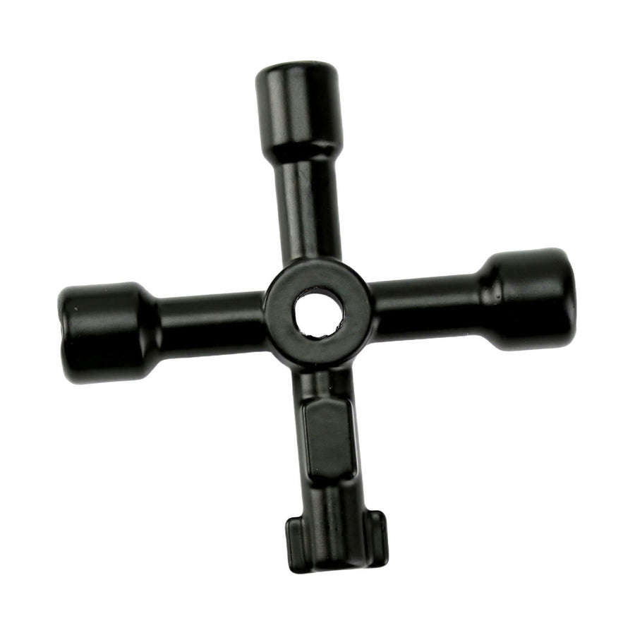 Water Meter Wrench Foldable T Handle Steel Multifunctional Water Shut Off Tool for Repairing Yellow