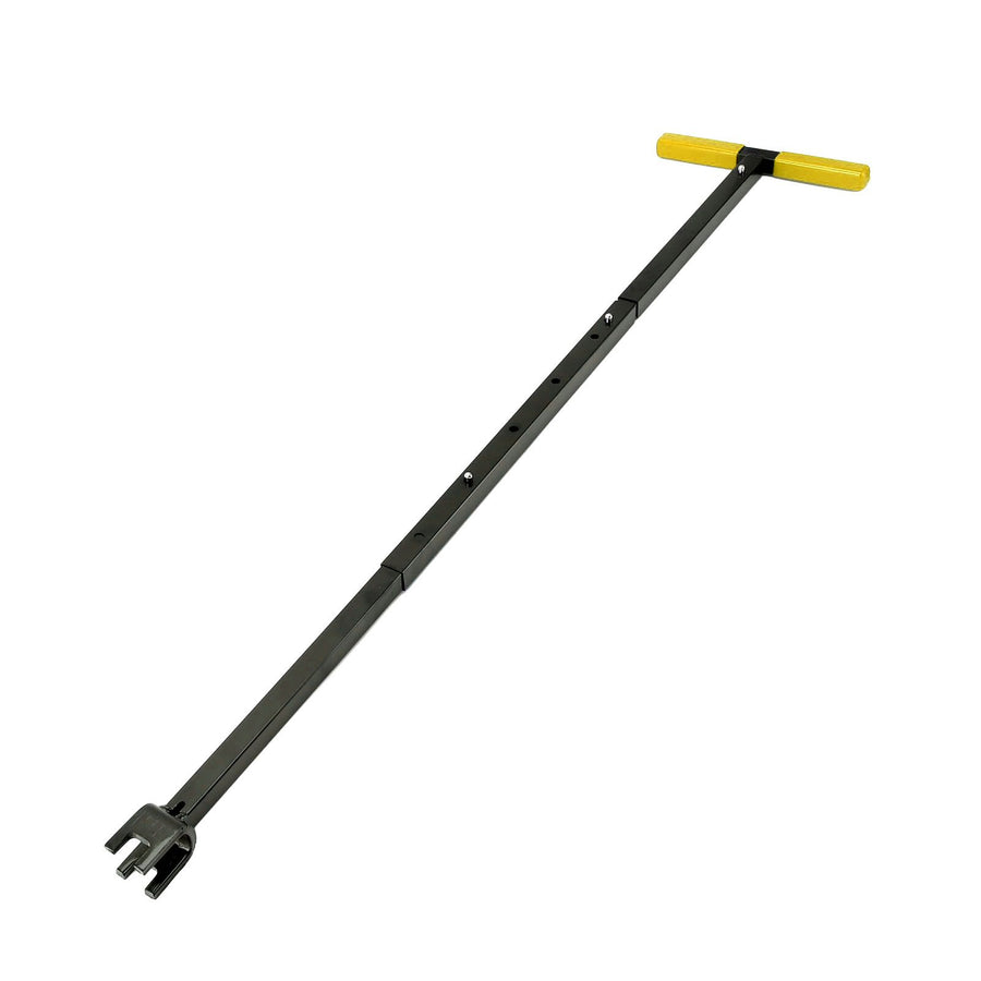 Water Meter Wrench Foldable T Handle Steel Multifunctional Water Shut Off Tool for Repairing Yellow