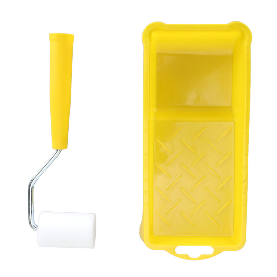 Small Paint Roller Set with Tray Precise Control Easy To Dye Multipurpose for Home Decor Artwork