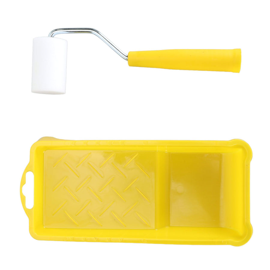Small Paint Roller Set with Tray Precise Control Easy To Dye Multipurpose for Home Decor Artwork