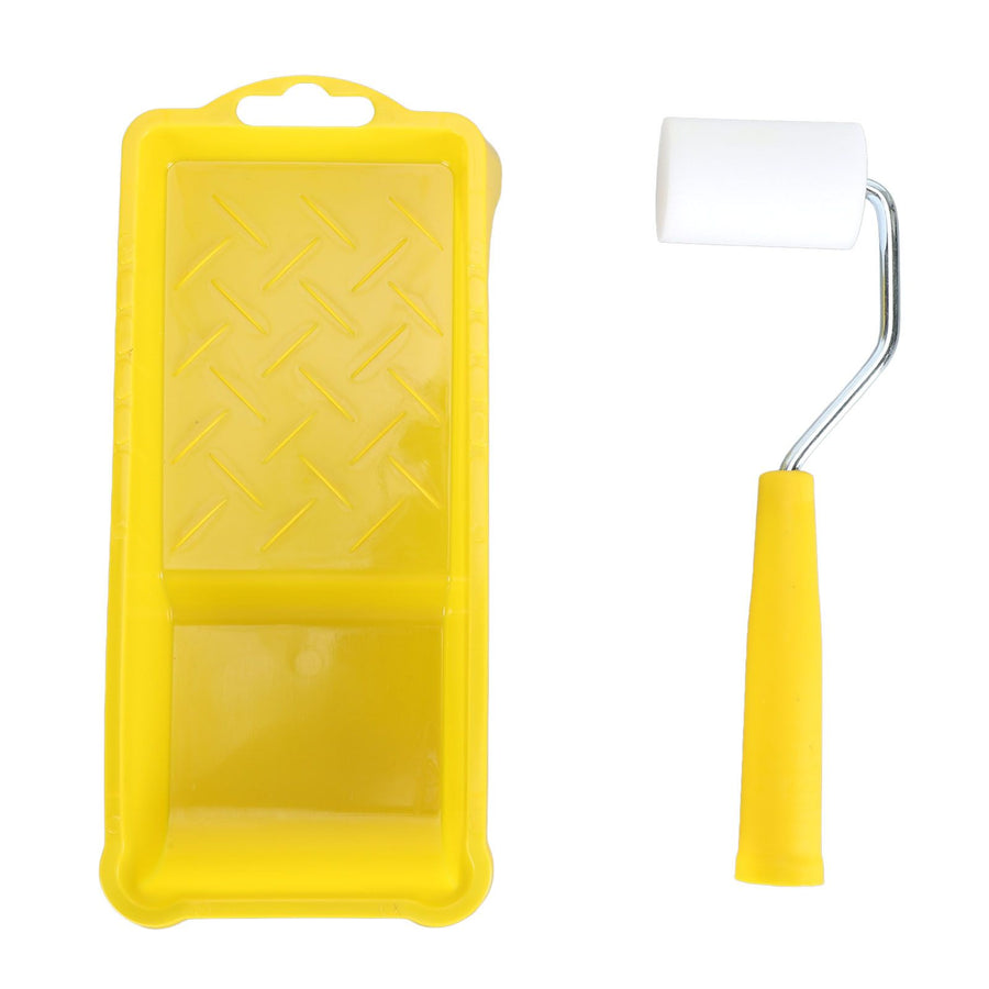Small Paint Roller Set with Tray Precise Control Easy To Dye Multipurpose for Home Decor Artwork