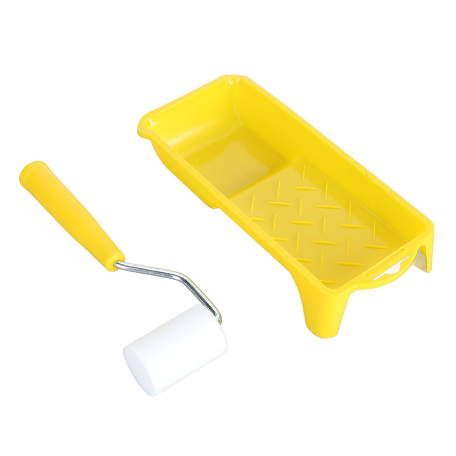 Small Paint Roller Set with Tray Precise Control Easy To Dye Multipurpose for Home Decor Artwork