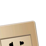 Thailand Type Electrical Wall Receptacle Outlet Space Saving USB Type C Wall Charger Outlet for Home Gold