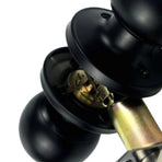 Bathroom Lock Round Handle for 30‑50mm Thick Door with 3 Keys