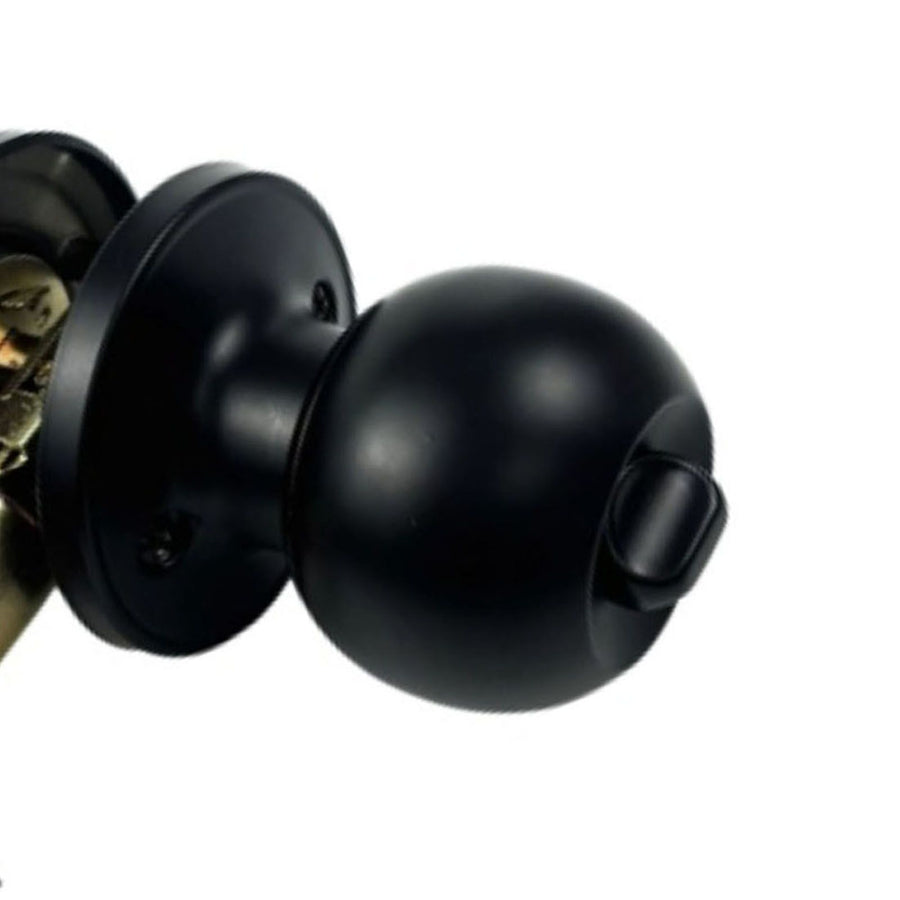 Bathroom Lock Round Handle for 30‑50mm Thick Door with 3 Keys