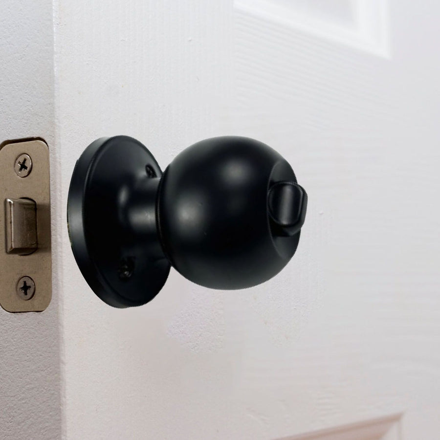 Bathroom Lock Round Handle for 30‑50mm Thick Door with 3 Keys