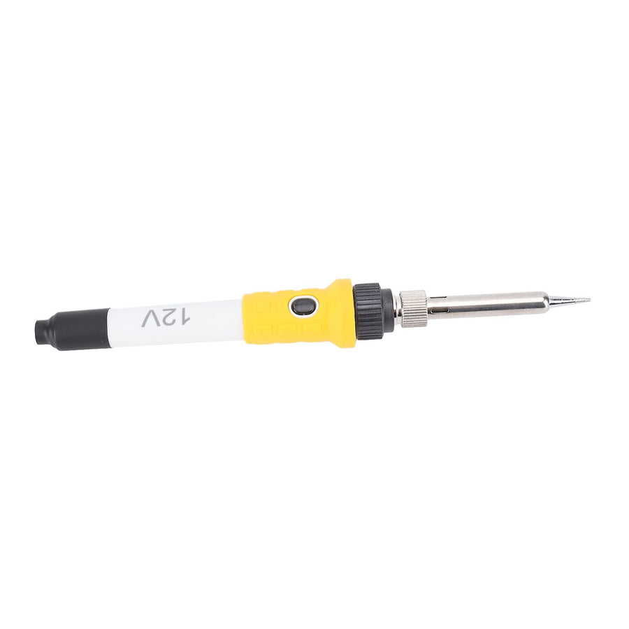 Electric Soldering Iron White DC 12V Insulated Silicone Handle Portable Car Clip Soldering Iron for Repairing