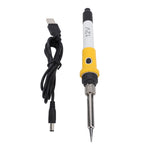 Electric Soldering Iron White DC 12V Insulated Silicone Handle Portable Car Clip Soldering Iron for Repairing