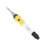 Electric Soldering Iron White DC 12V Insulated Silicone Handle Portable Car Clip Soldering Iron for Repairing