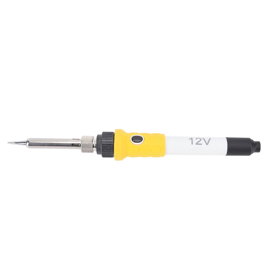Electric Soldering Iron White DC 12V Insulated Silicone Handle Portable Car Clip Soldering Iron for Repairing