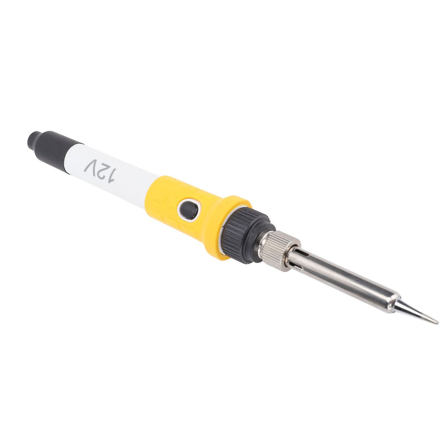Electric Soldering Iron White DC 12V Insulated Silicone Handle Portable Car Clip Soldering Iron for Repairing