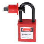 Miniature Circuit Breaker Lockout Breaker Switch Lock with Padlock and 2 Keys for Industrial Equipment
