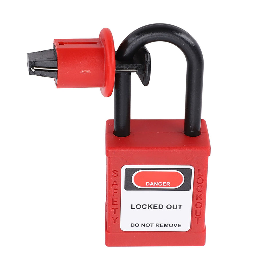 Miniature Circuit Breaker Lockout Breaker Switch Lock with Padlock and 2 Keys for Industrial Equipment