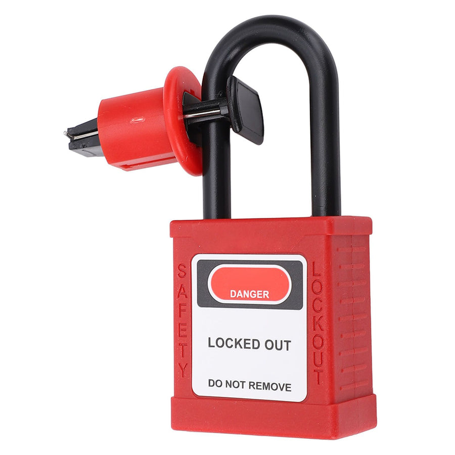 Miniature Circuit Breaker Lockout Breaker Switch Lock with Padlock and 2 Keys for Industrial Equipment