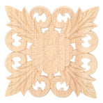 Wood Carved Applique Onlay Carving Decal Unpainted Home Cabinet Furniture Decor