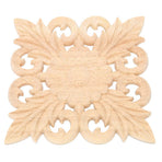 Wood Carved Applique Onlay Carving Decal Unpainted Home Cabinet Furniture Decor