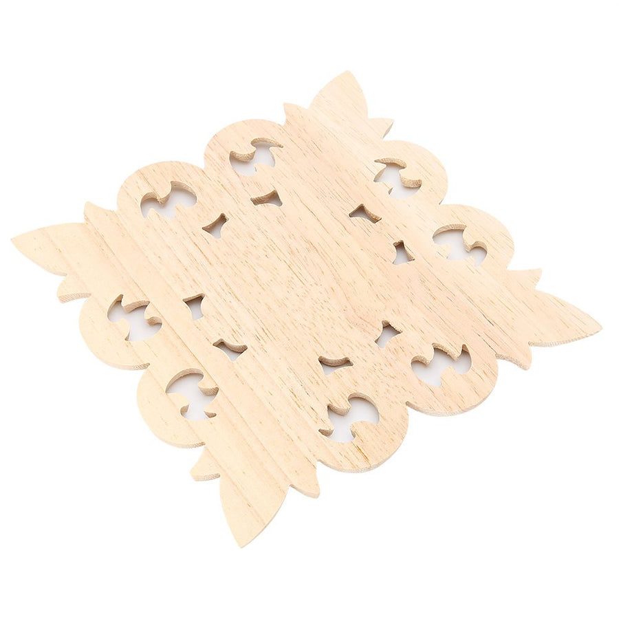 Wood Carved Applique Onlay Carving Decal Unpainted Home Cabinet Furniture Decor