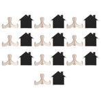 10Pcs Mini Wooden Display Blackboard Art Craft Desktop Message Board Wedding Decorations
