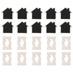 10Pcs Mini Wooden Display Blackboard Art Craft Desktop Message Board Wedding Decorations