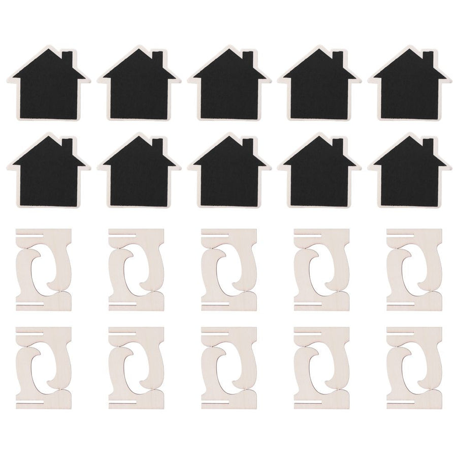 10Pcs Mini Wooden Display Blackboard Art Craft Desktop Message Board Wedding Decorations