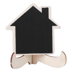 10Pcs Mini Wooden Display Blackboard Art Craft Desktop Message Board Wedding Decorations