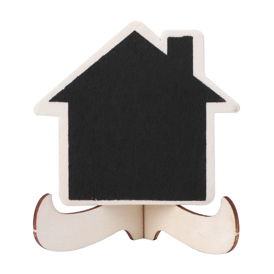 10Pcs Mini Wooden Display Blackboard Art Craft Desktop Message Board Wedding Decorations