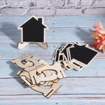 10Pcs Mini Wooden Display Blackboard Art Craft Desktop Message Board Wedding Decorations