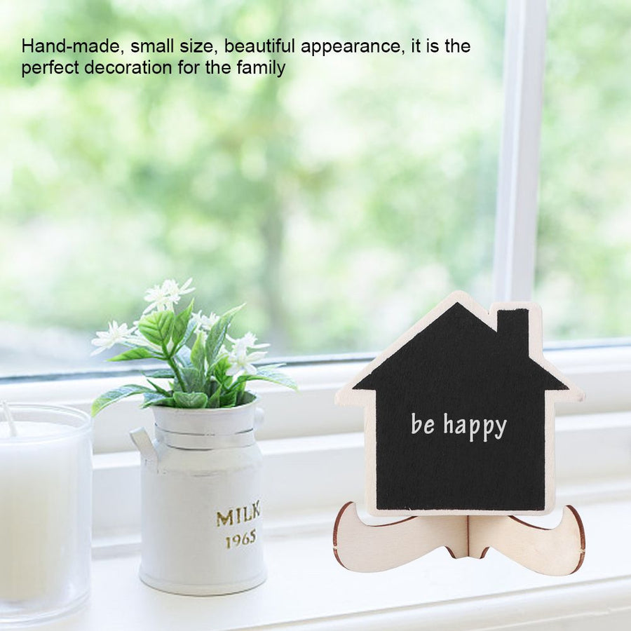 10Pcs Mini Wooden Display Blackboard Art Craft Desktop Message Board Wedding Decorations