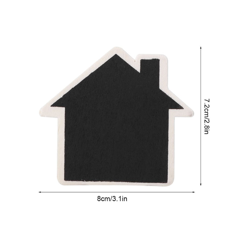 10Pcs Mini Wooden Display Blackboard Art Craft Desktop Message Board Wedding Decorations