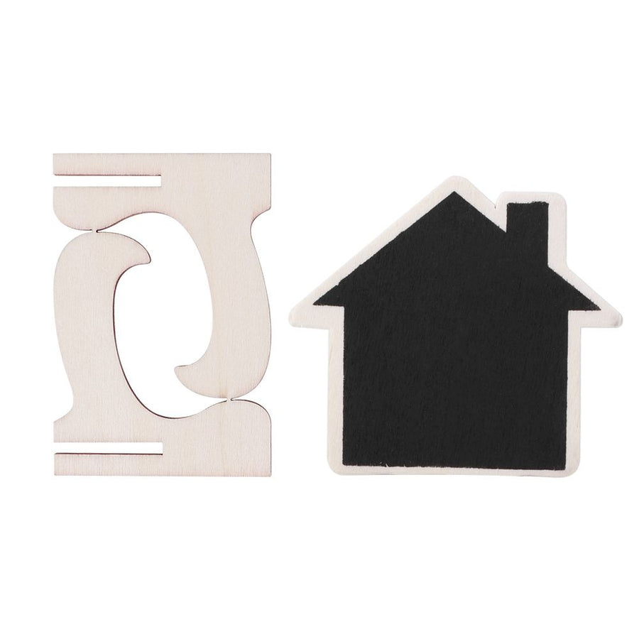 10Pcs Mini Wooden Display Blackboard Art Craft Desktop Message Board Wedding Decorations