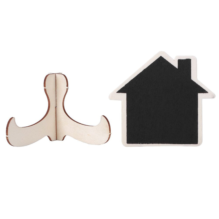 10Pcs Mini Wooden Display Blackboard Art Craft Desktop Message Board Wedding Decorations