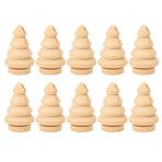 10Pcs Unfinished Wooden Tree for Children DIY Art Craft Painting Home Decor