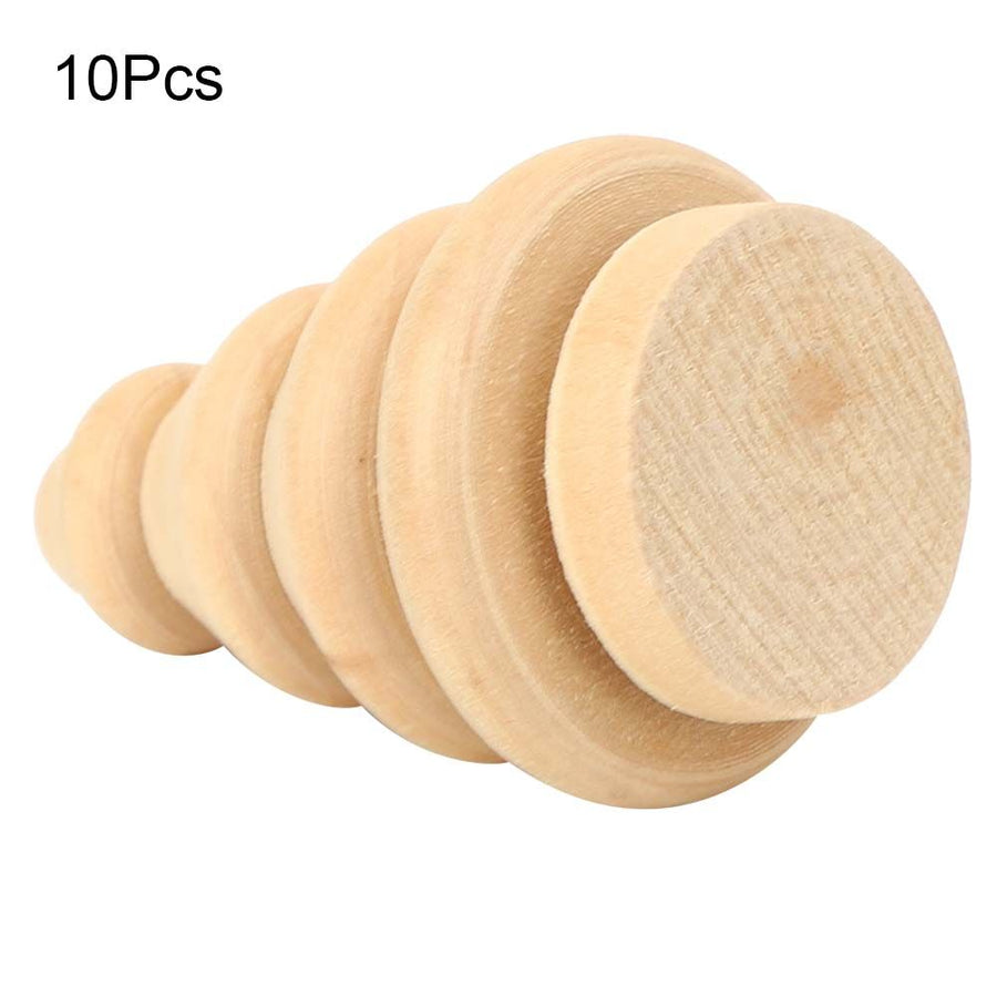 10Pcs Unfinished Wooden Tree for Children DIY Art Craft Painting Home Decor