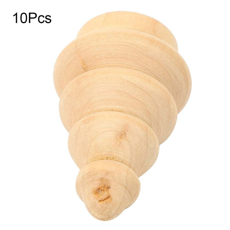 10Pcs Unfinished Wooden Tree for Children DIY Art Craft Painting Home Decor