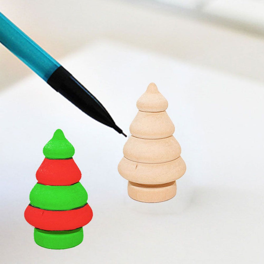 10Pcs Unfinished Wooden Tree for Children DIY Art Craft Painting Home Decor