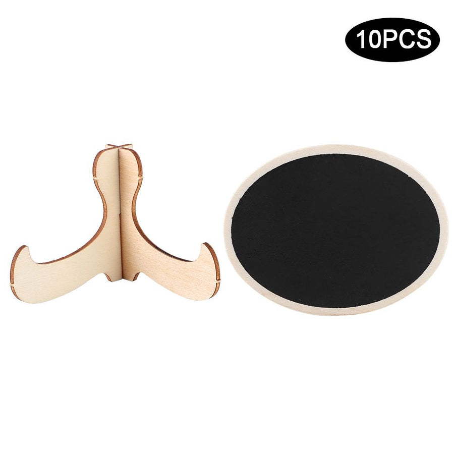 10Pcs Wood Mini Display Blackboard Art Craft Desktop Message Board Ornament for Wedding Decor