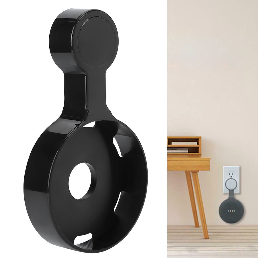 Loundspeaker Outlet Wall Mount Stand Bracket for Google Home Mini Speaker Compact Hanger Holder Easy InstallationBlack