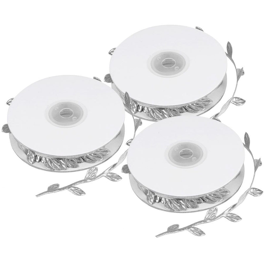 3 Roll Artificial Leaves Vine DIY Kindergarten Craft Wedding Decoration AccessorySilver